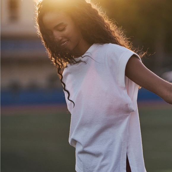 FP Movement by Free People White Tee with Coral Graphic - Picture 4 of 5